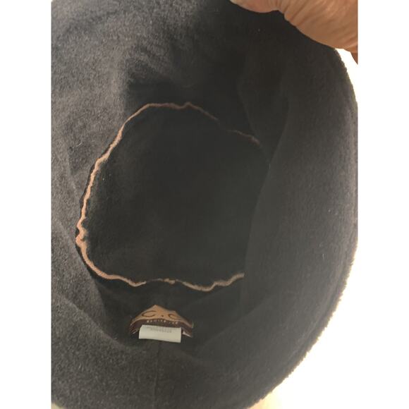 C.C. Exclusives Angora Felted Cloche Bucket Hat 1920's Style Flower Romantic - Picture 6 of 6